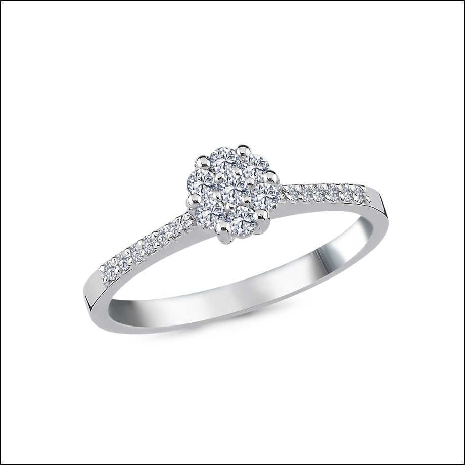 0.25 Ct Pırlanta Coronet Yüzük - Image 1