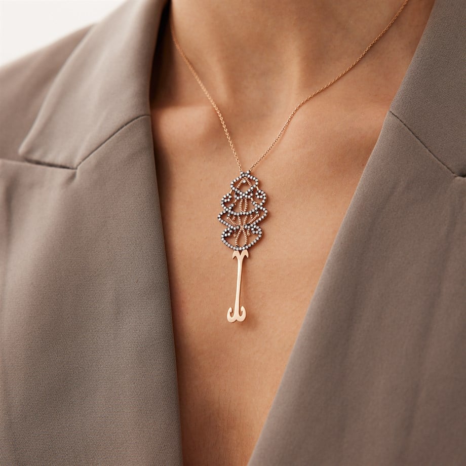 0.90 Ct Pırlanta Ağaç Kolye - Image 1