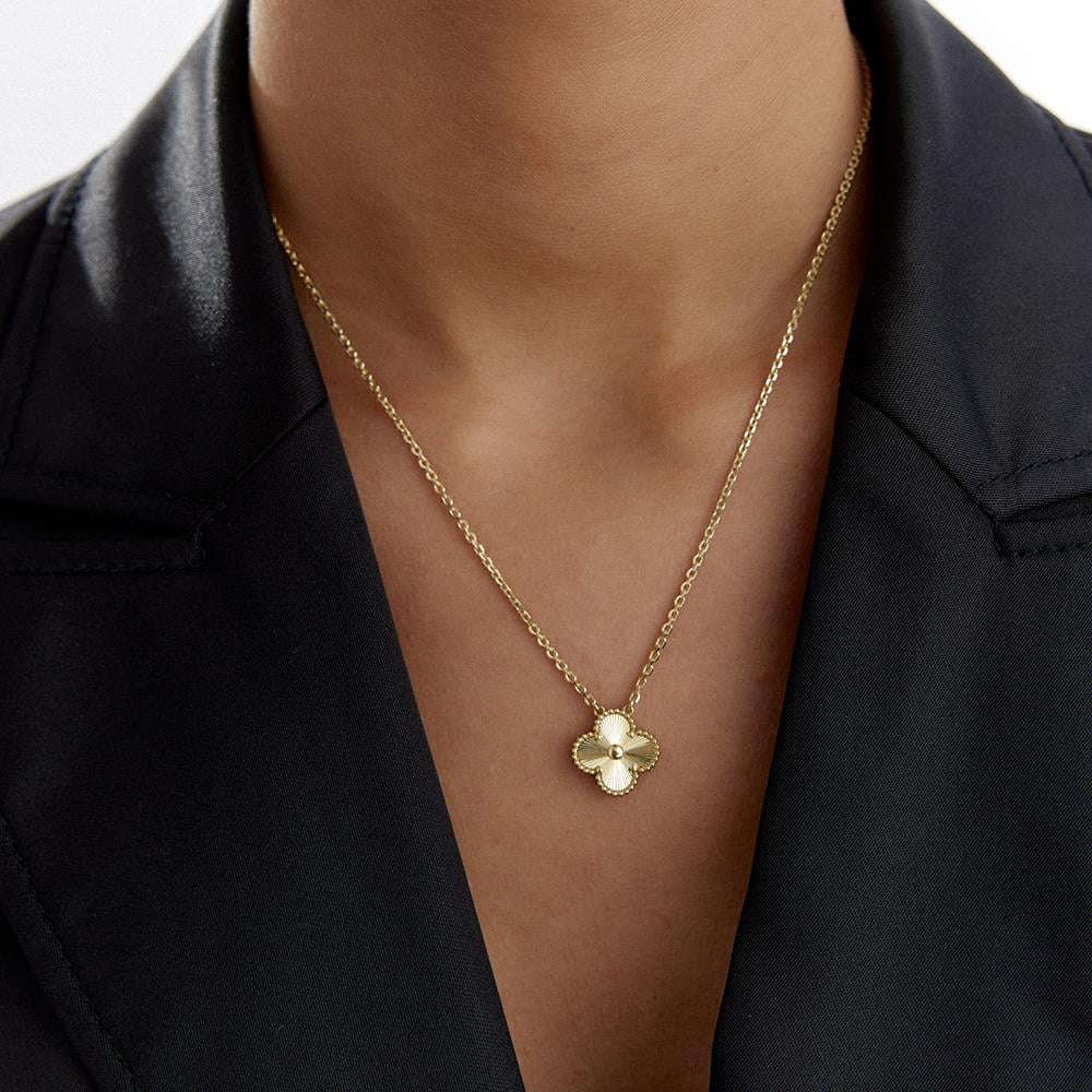 18 Ayar Altın Yonca Kolye - Image 3