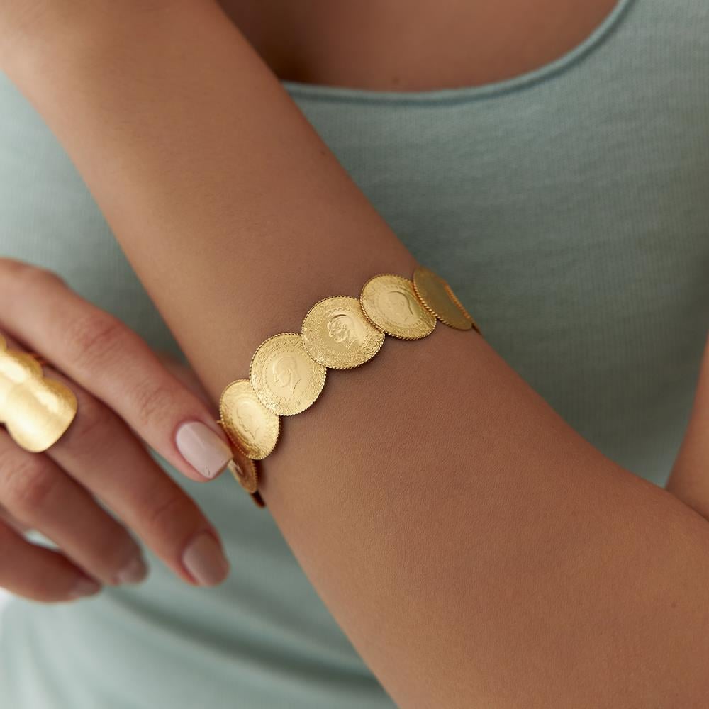 22 Ayar Çeyrekli Kelepçe Bileklik - Image 2