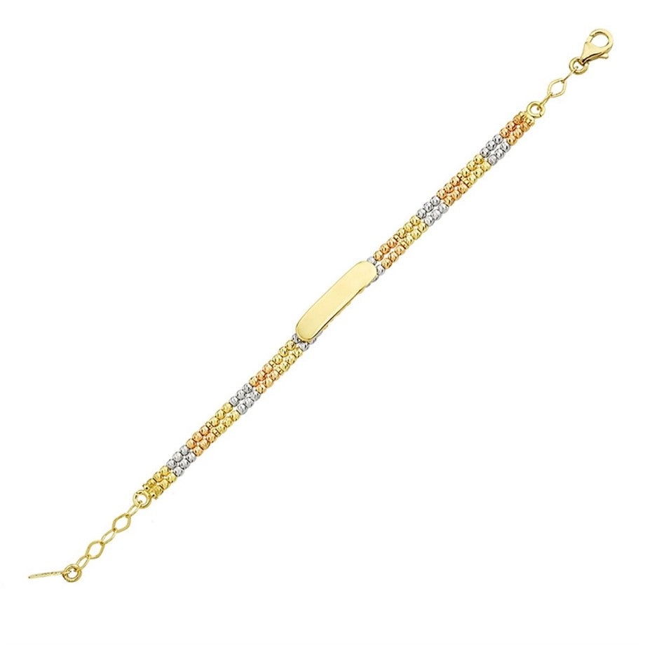 3 Renk Altın Dorika Çocuk Künye - Image 1