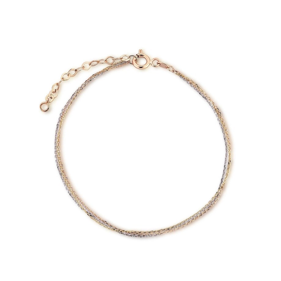 3 Renk Altın Minimal Zincir Bileklik - Image 2