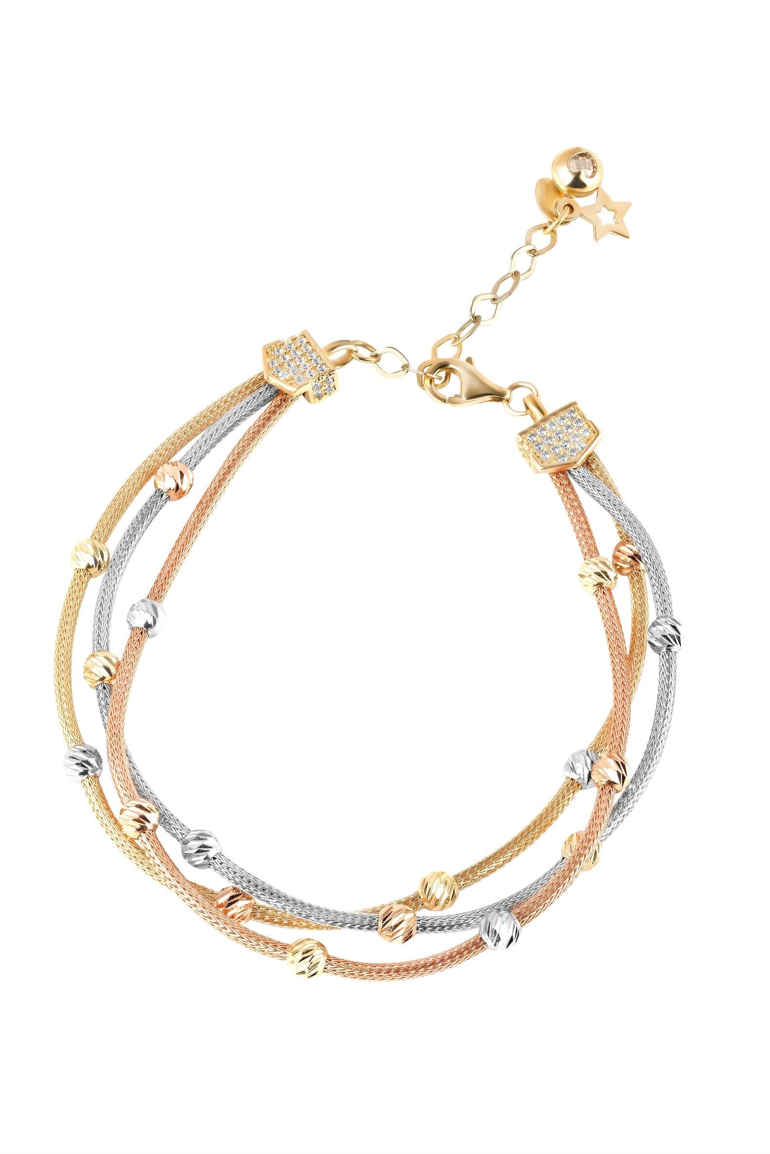 3 Renk Altın Üçlü Dorika Bileklik - Image 1