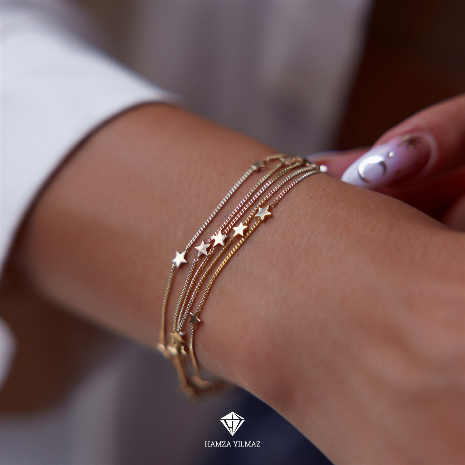 3 Renk Altın Yıldız Bileklik - Image 2