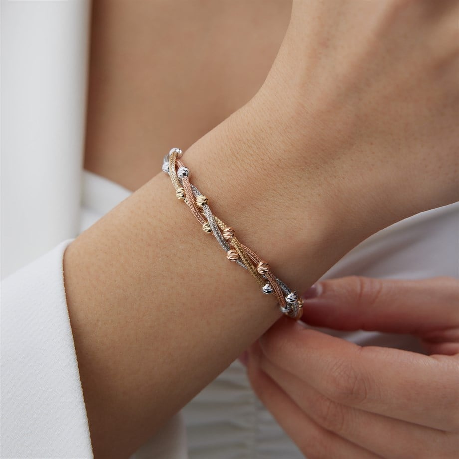 3 Renkli Altın Dorika Bileklik - Image 1