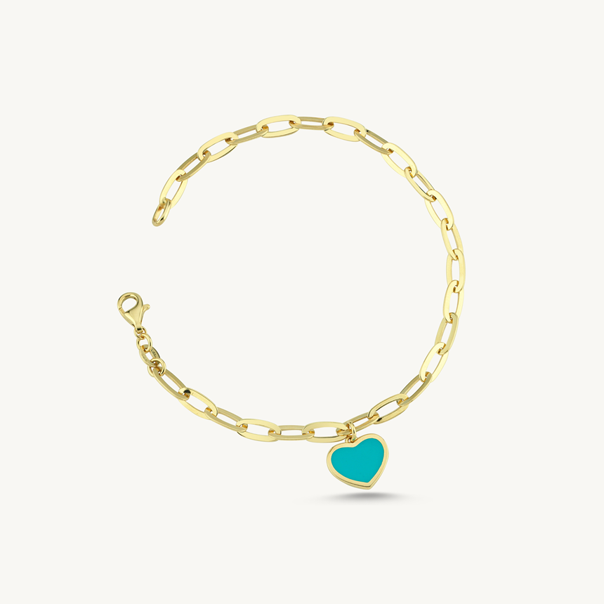 Cetaş Love&Heart Altın Bileklik