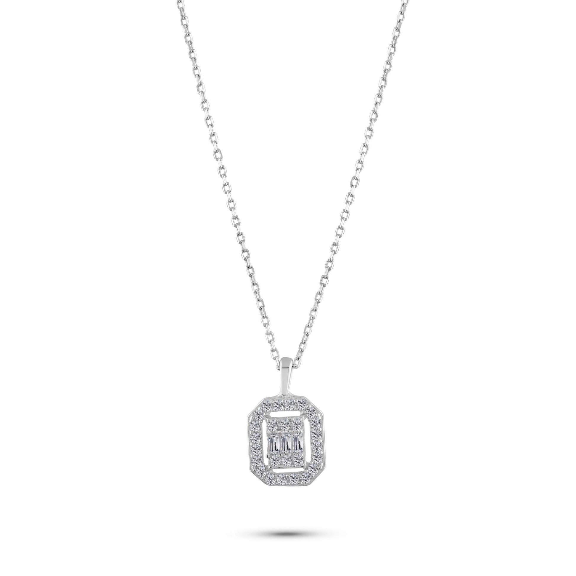 8 K Altın Baget Kolye - Image 2