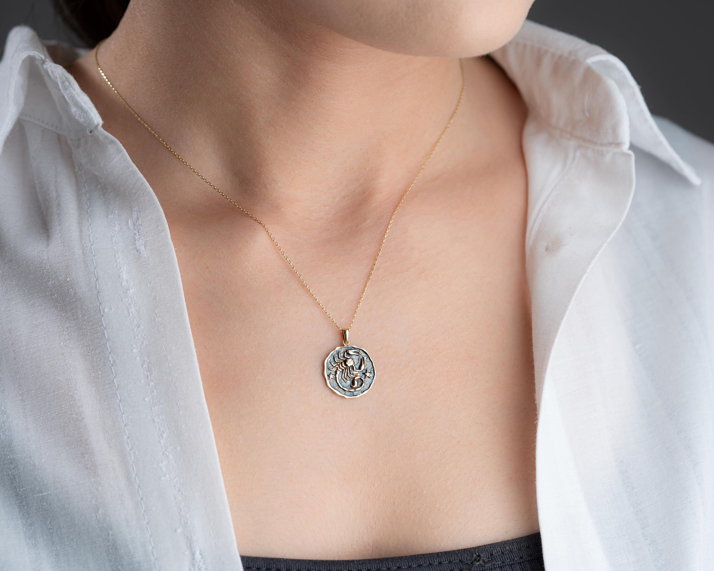 Altın Akrep Burç Kolye Ucu - Image 9