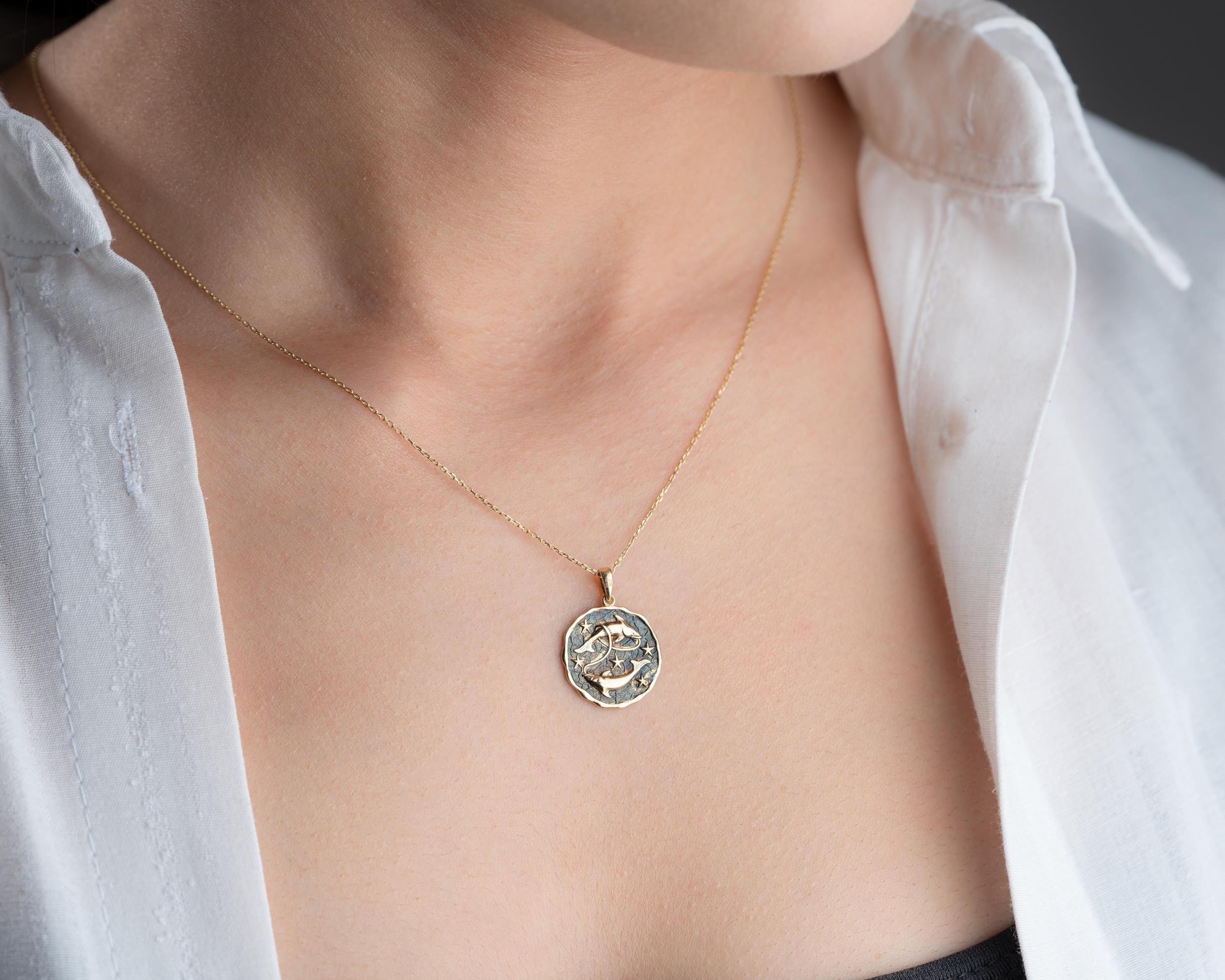 Altın Balık Burç Kolye Ucu - Image 8