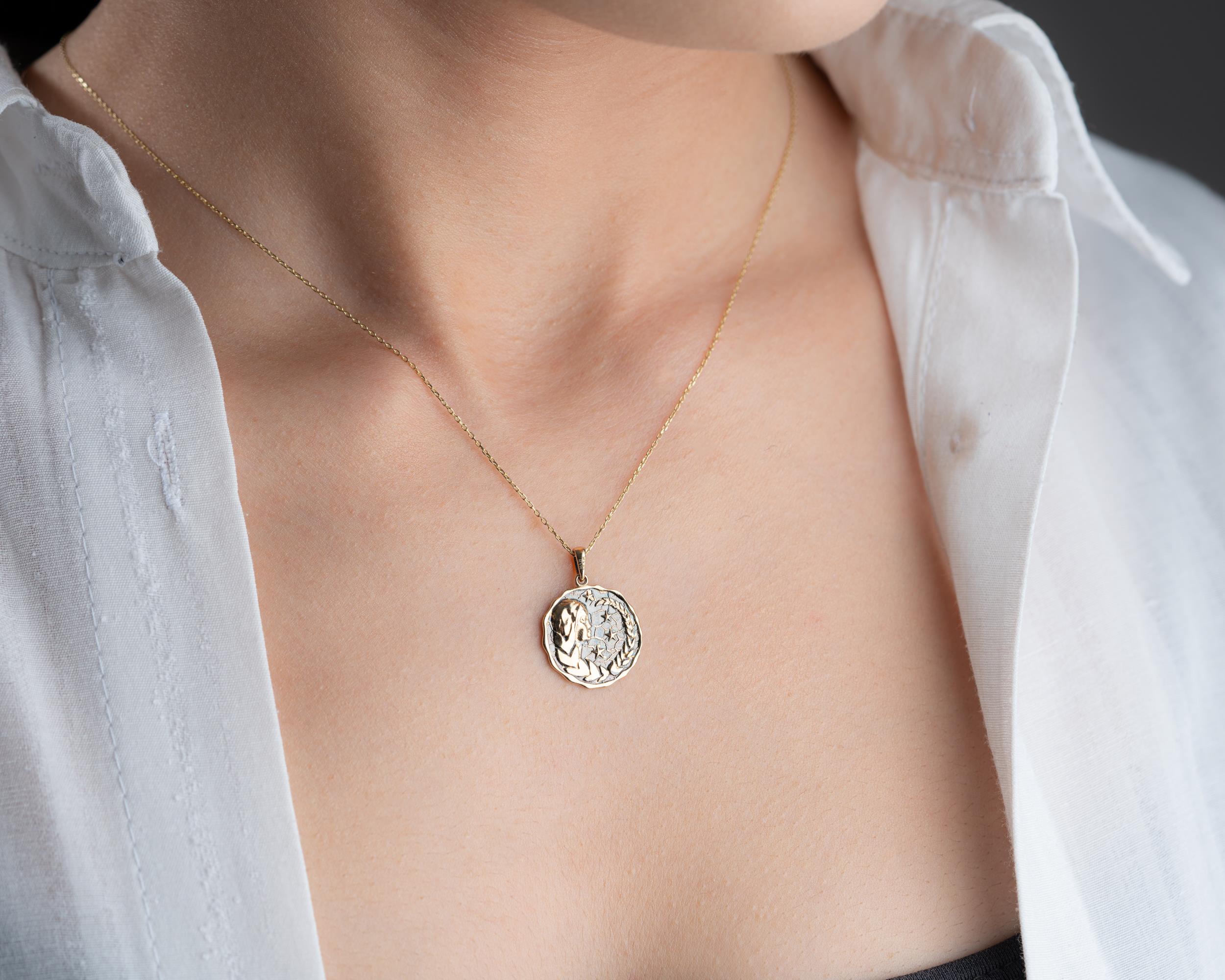 Altın Başak Burç Kolye Ucu - Image 9