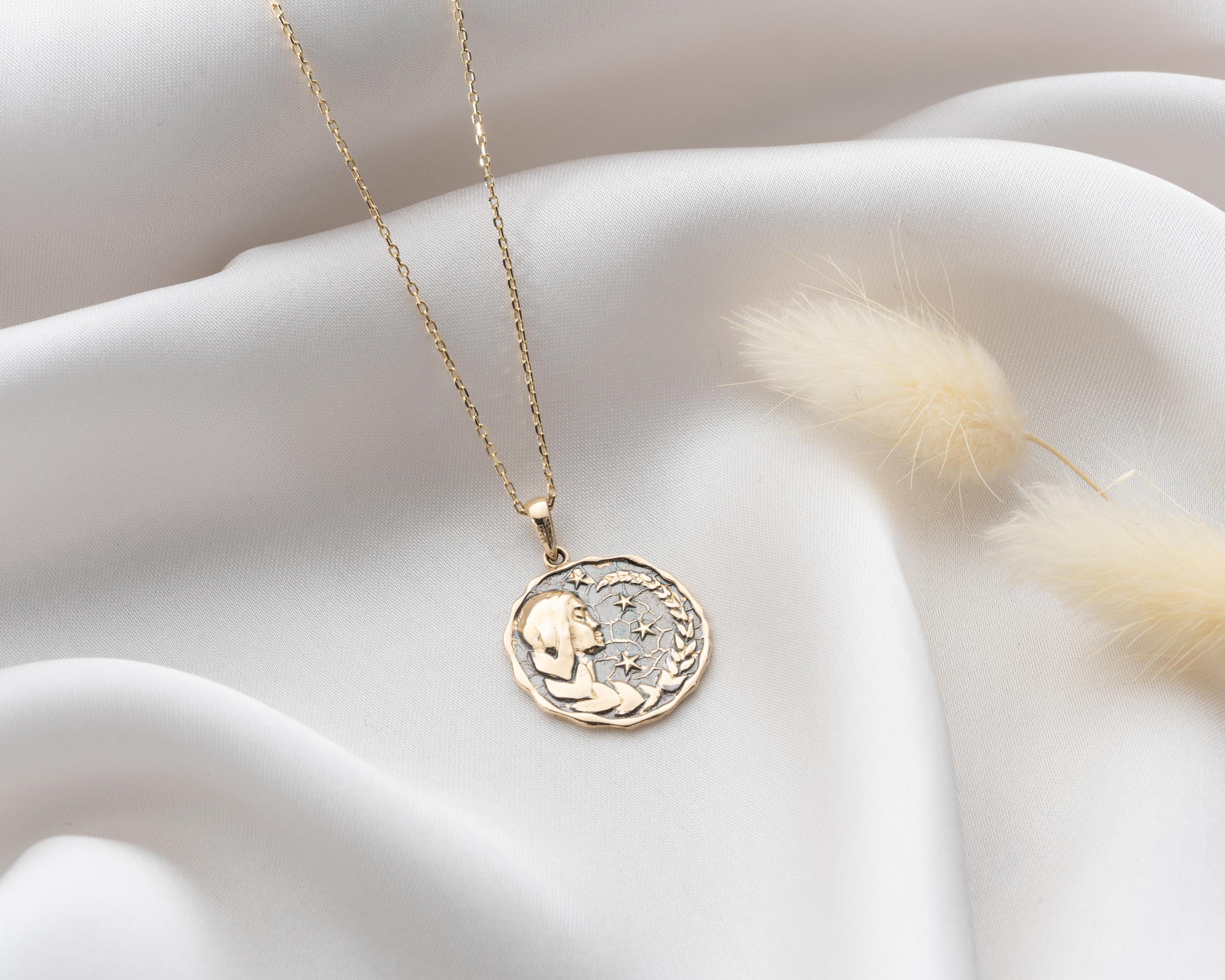 Altın Başak Burç Kolye Ucu - Image 2