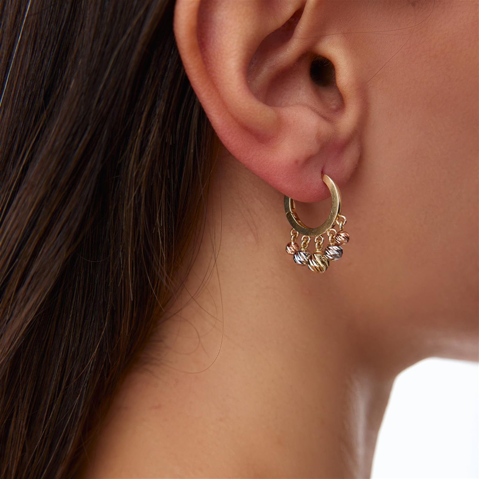 Altın Dorikalı Halka Küpe - Image 1