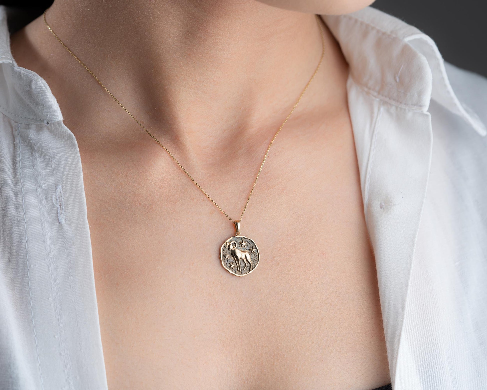 Altın Koç Burç Kolye Ucu - Image 9