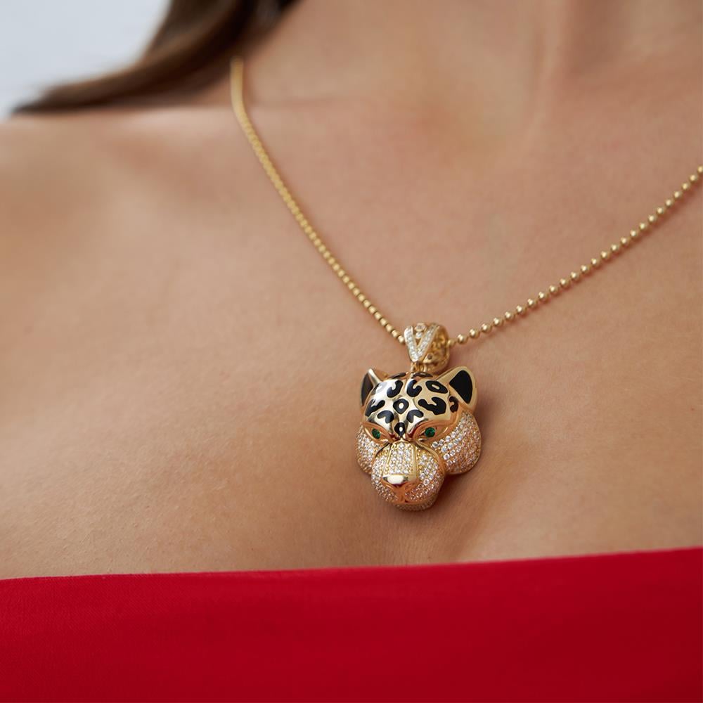 Altın Leopar Kolye Ucu - Image 2