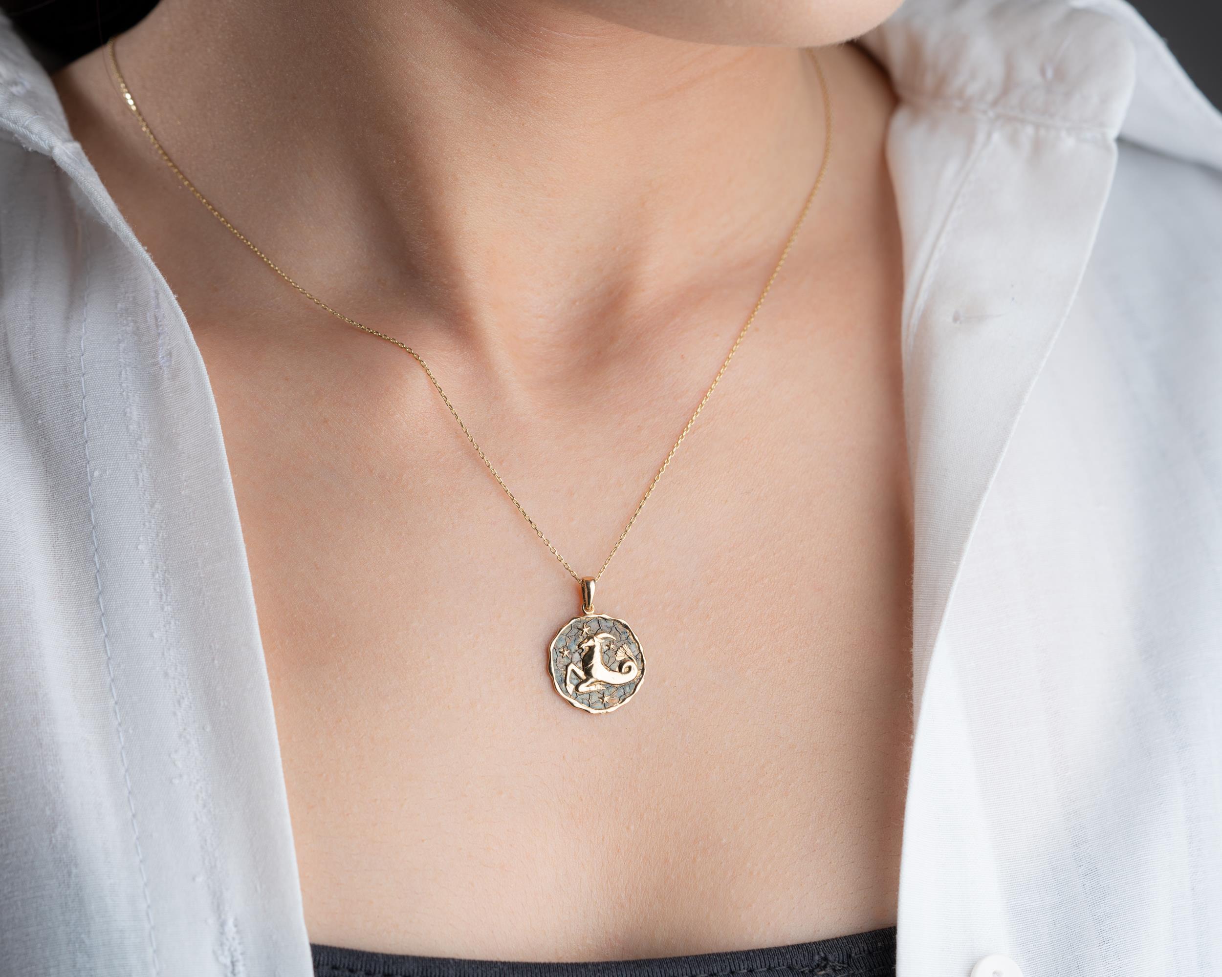 Altın Oğlak Burç Kolye Ucu - Image 7