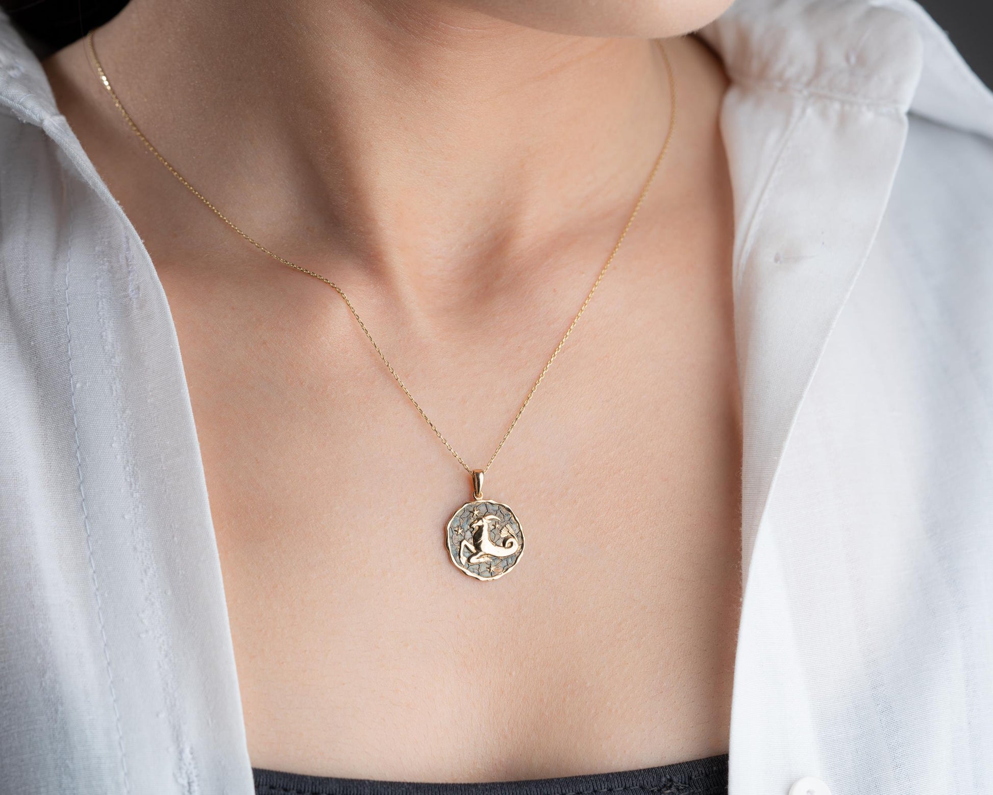 Altın Oğlak Burç Kolye Ucu - Image 7