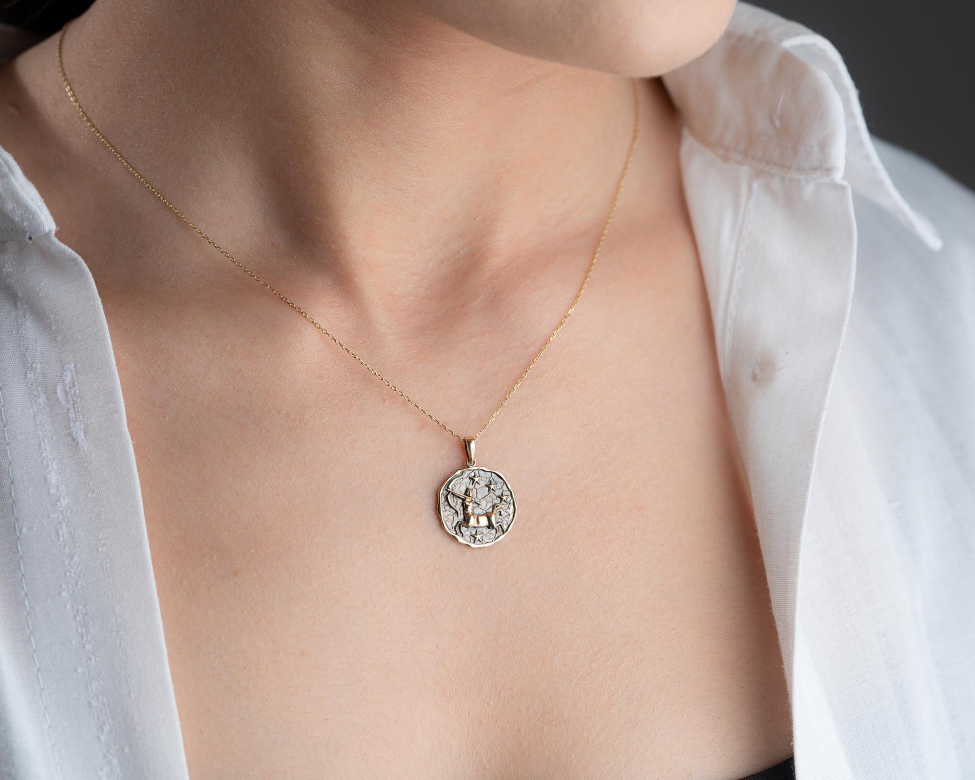 Altın Yay Burç Kolye Ucu - Image 9