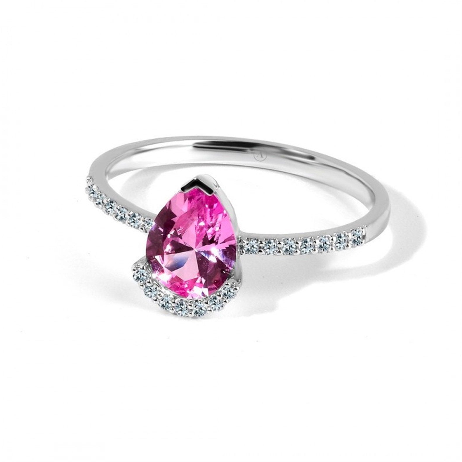 ARTE PINK DROP PIRLANTALI ALTIN YÜZÜK - Image 1