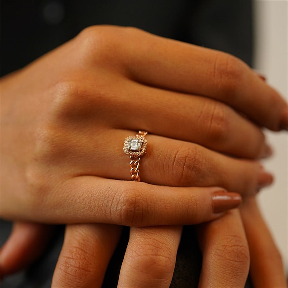 Baget Pırlanta Yüzük 0.18 Ct - Image 1