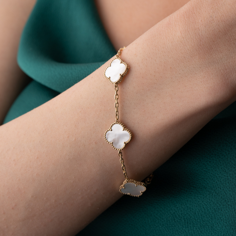 Beşli Sedef Mineli Yonca Bileklik - Image 4