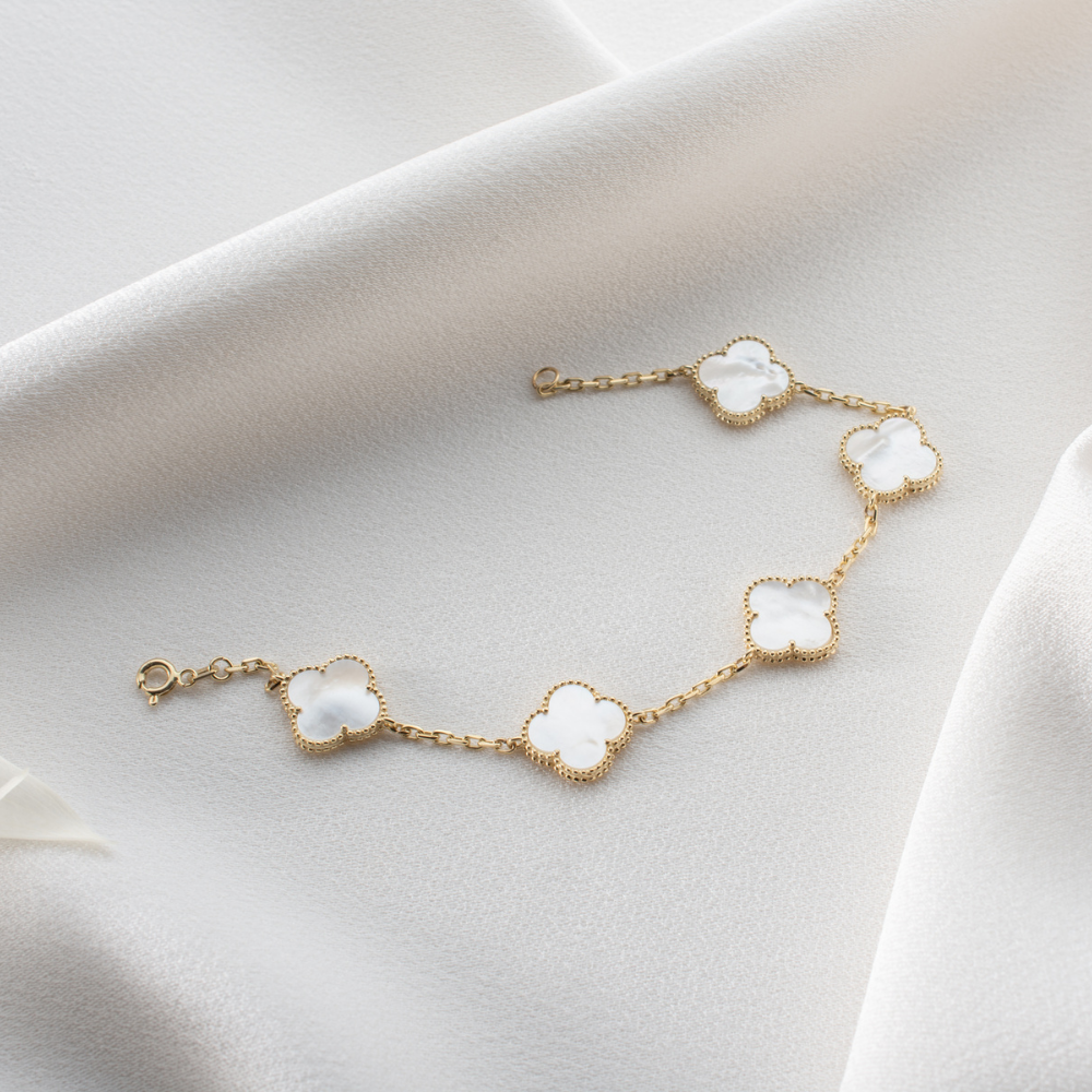 Beşli Sedef Mineli Yonca Bileklik - Image 2