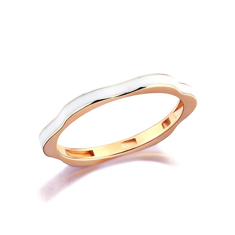 Beyaz Mineli Çiçek Yüzük - Image 3