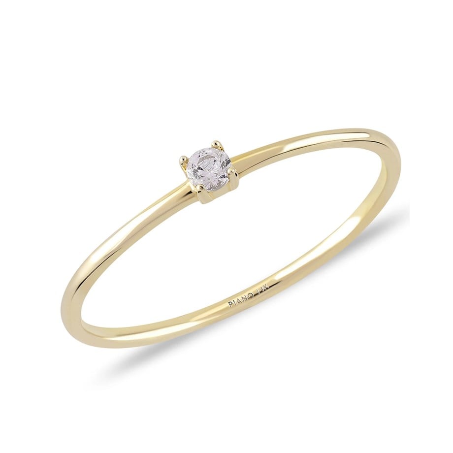 Beyaz Safir Tektaş Yüzük - Image 4