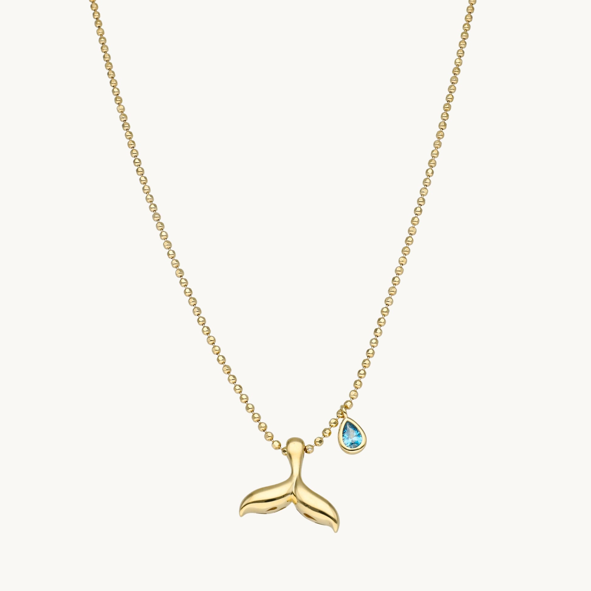 Cetaş Aqualis Aquamarine Fin Altın Kolye - Image 1