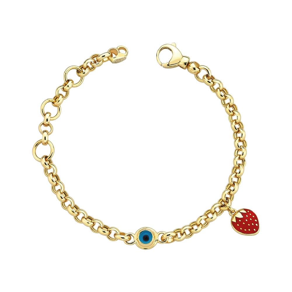 Cetaş Bambino Sarı Altın Çilekli Bileklik - Image 1