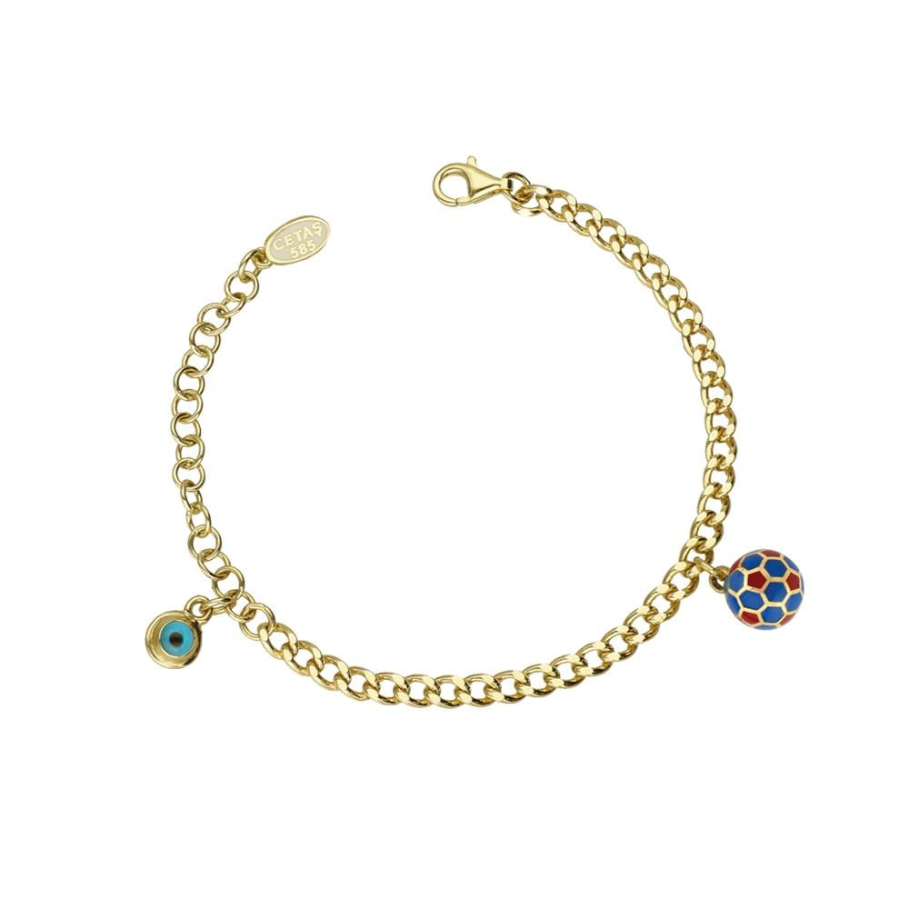 Cetaş Bambino Sarı Altın Mineli Trabzonspor Bilekliği - Image 1