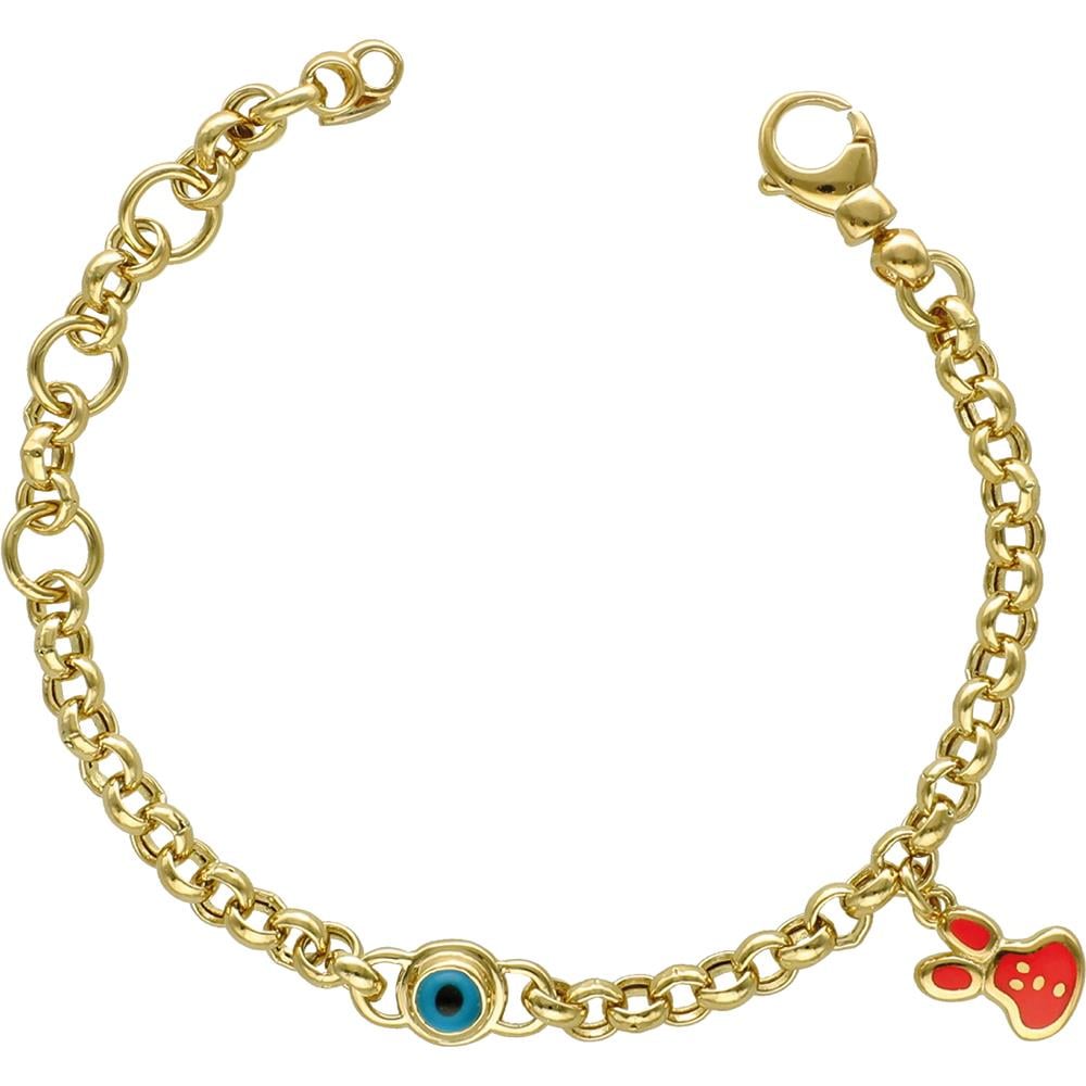 Cetaş Bambino Sarı Altın Tavşanlı Nazar Bileklik - Image 1