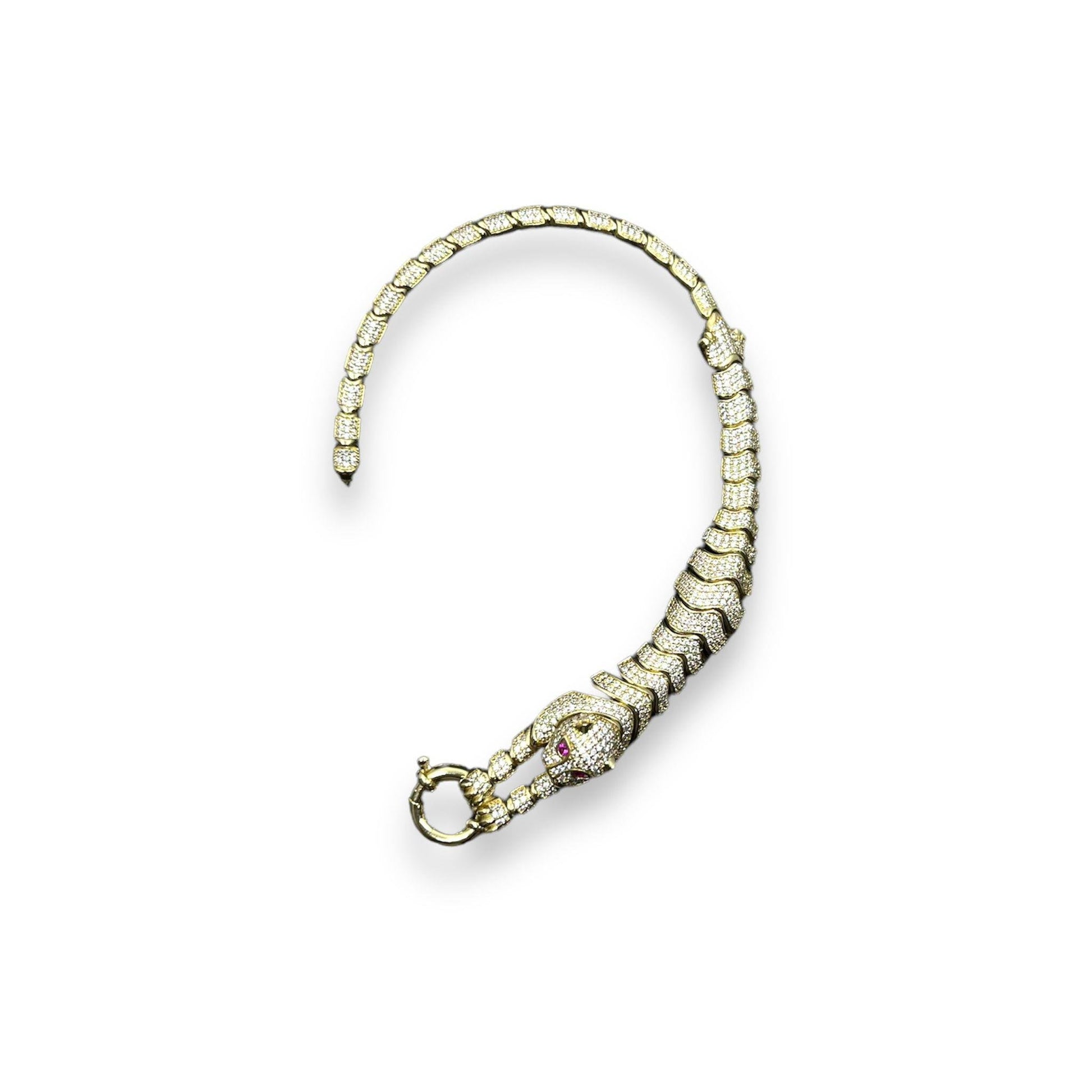 Cetaş Beyaz Taşlı Leopar Bileklik - Image 3