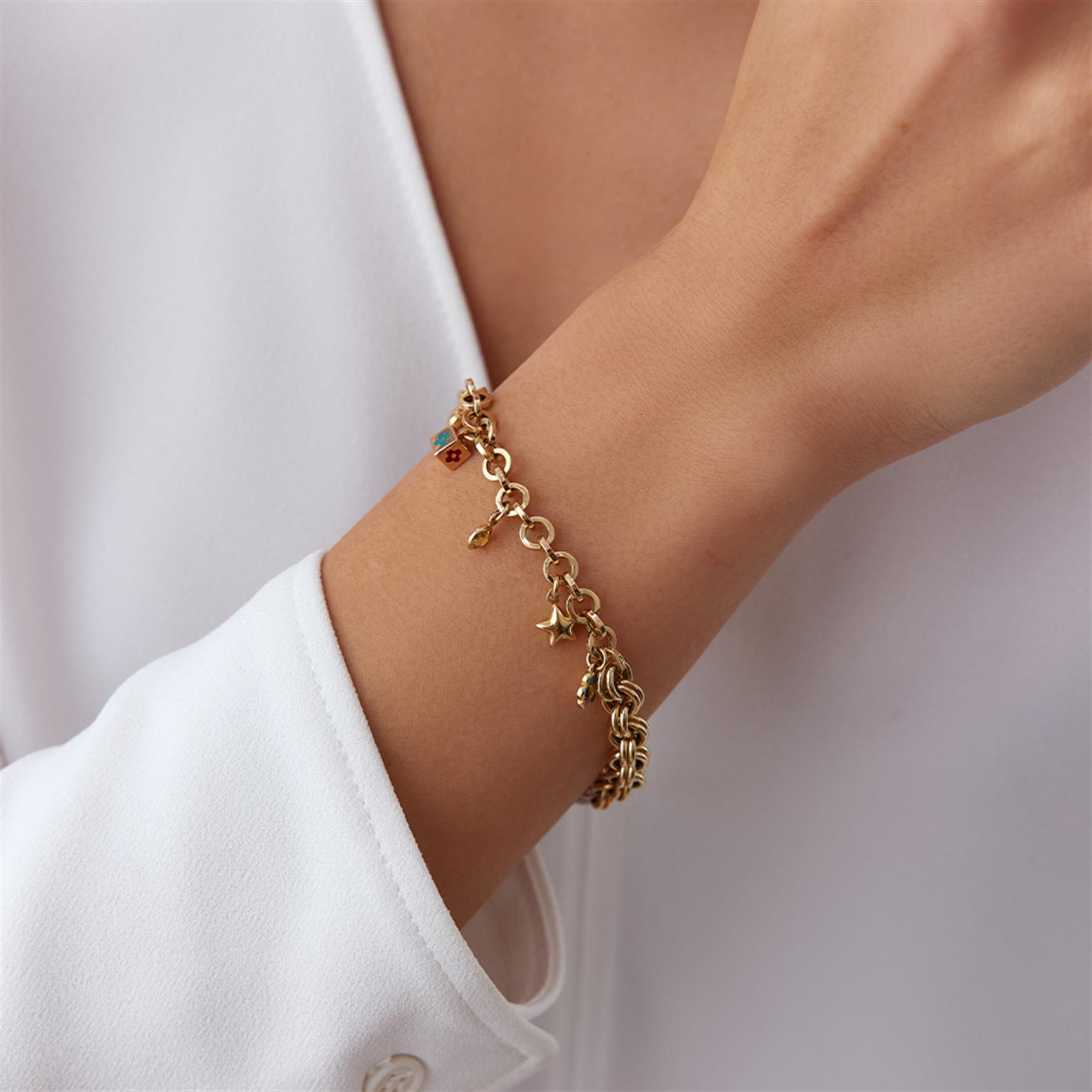 Cetaş Çoklu Figürlü Altın Bileklik - Image 1