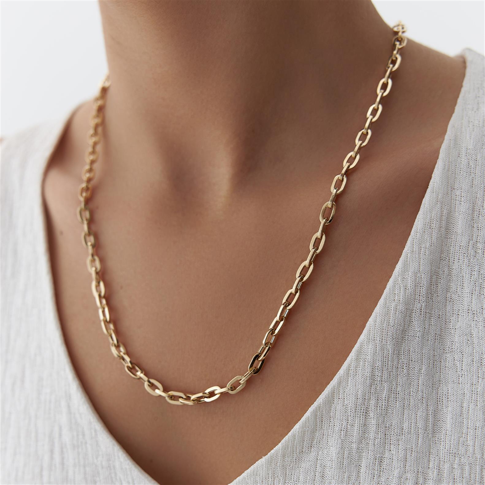 Cetaş Eterna Kalın Altın Ataç Zincir Kolye - Image 1