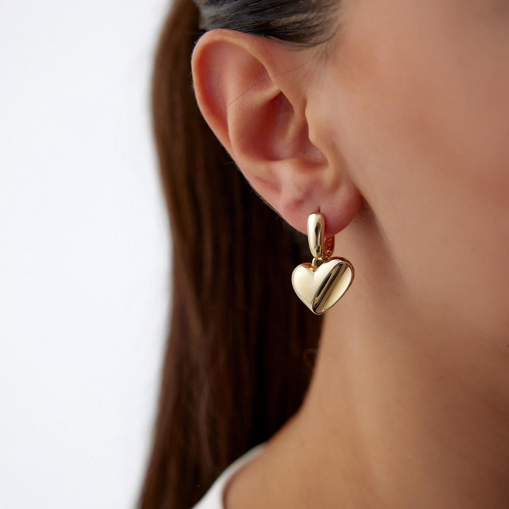 Cetaş Eterna Kalp Altın Küpe - Image 2