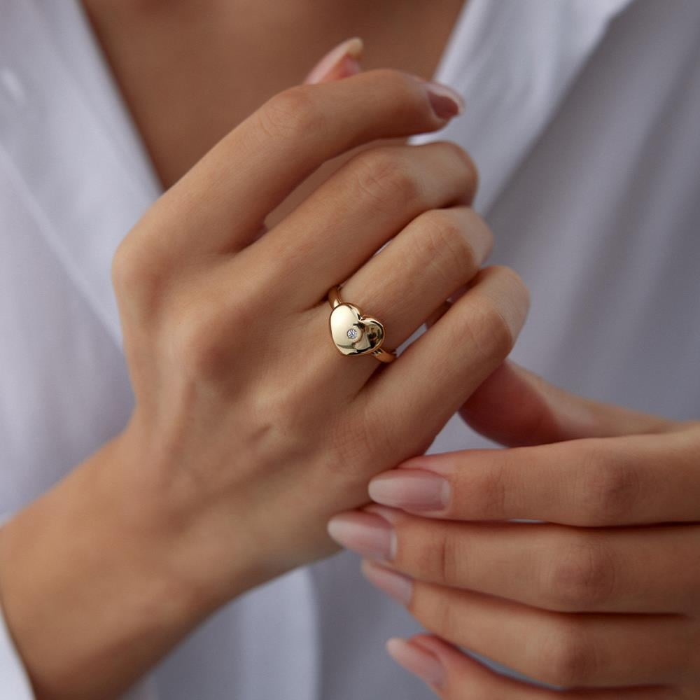 Cetaş Eterna Kalp Altın Yüzük - Image 3