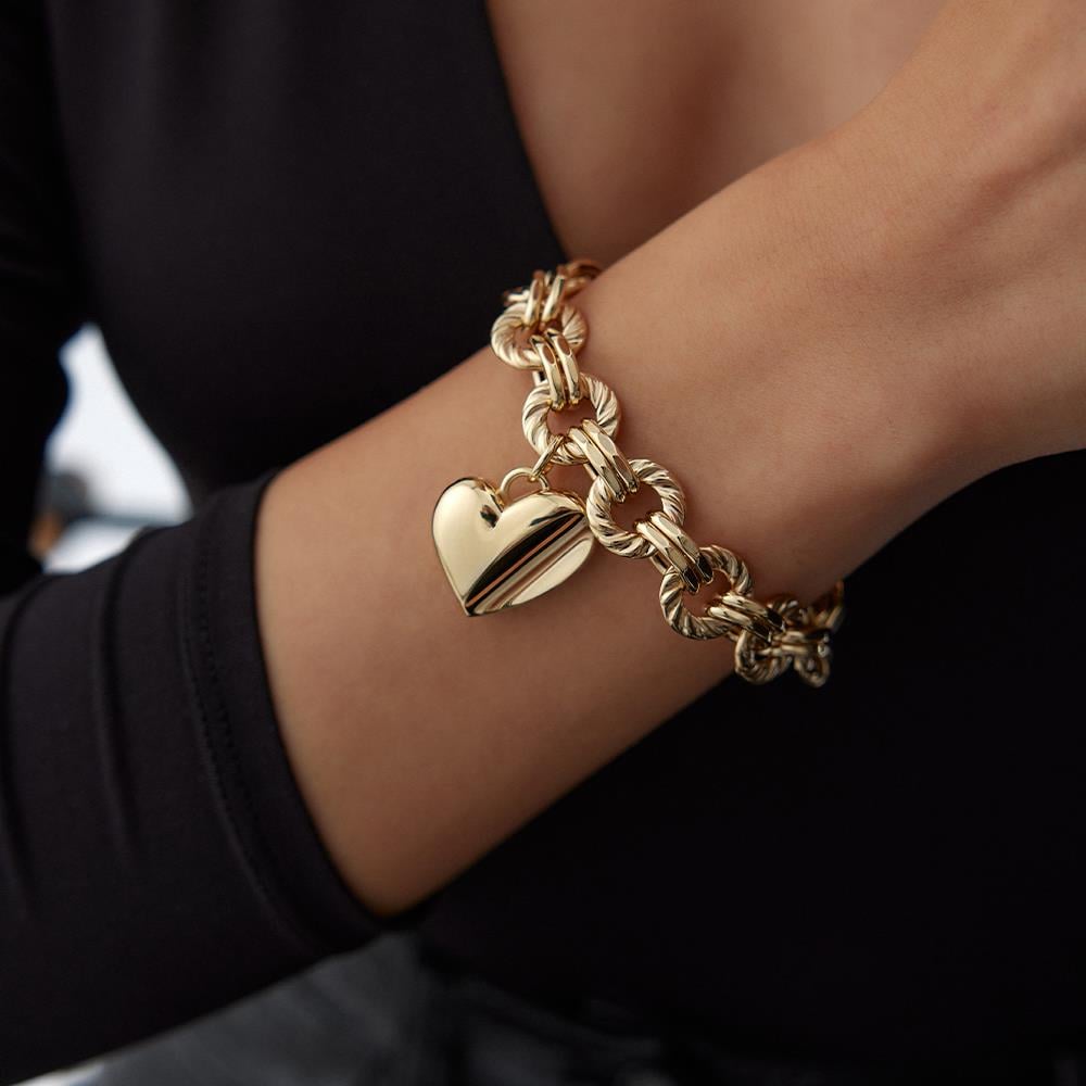 Cetaş Eterna Kalp Charm Altın Kolye - Image 3