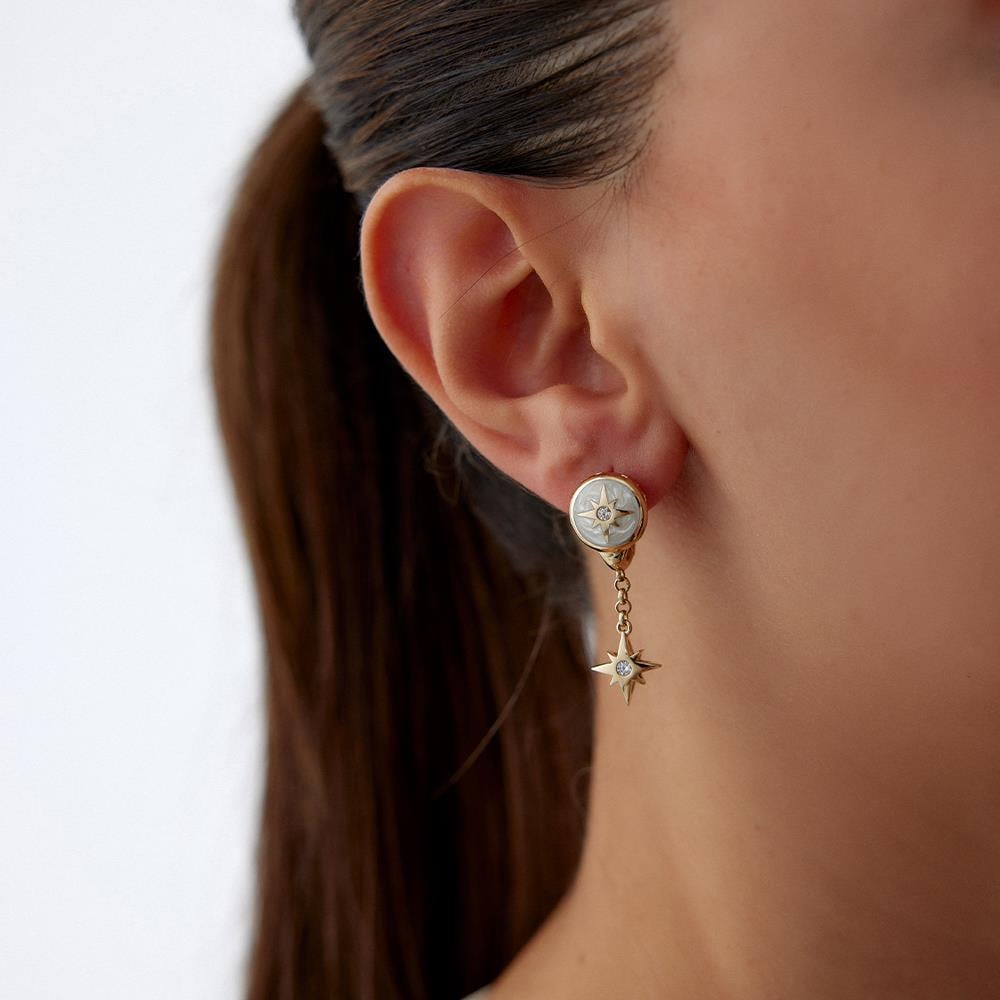 Cetaş Eterna Kutup Yıldızı Altın Küpe - Image 2