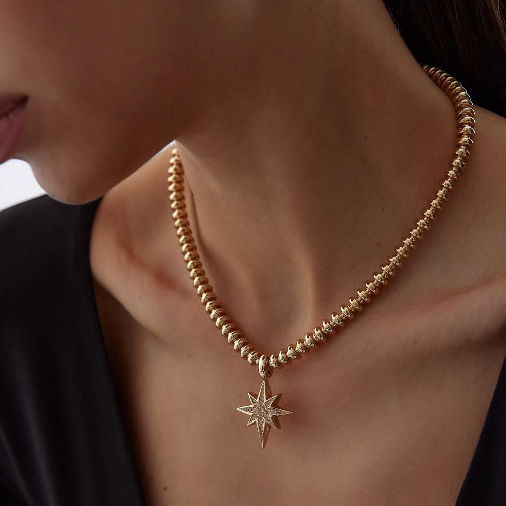 Cetaş Eterna Kutup Yıldızı Charm Altın Kolye - Image 2