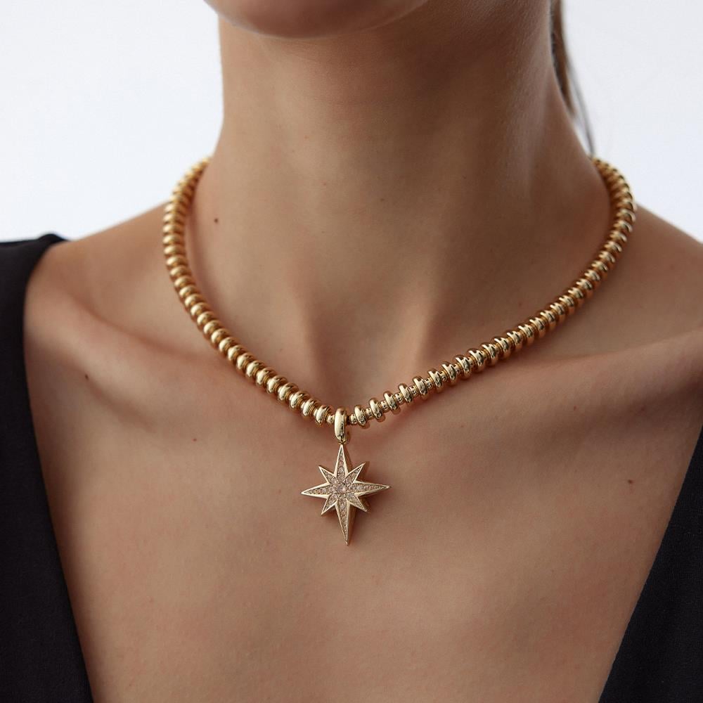 Cetaş Eterna Kutup Yıldızı Charm Altın Kolye - Image 3