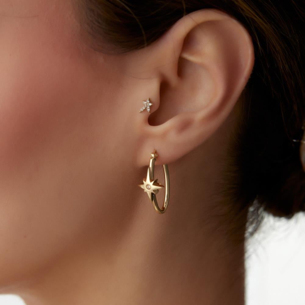 Cetaş Eterna Kuzey Yıldızı Altın Küpe - Image 1