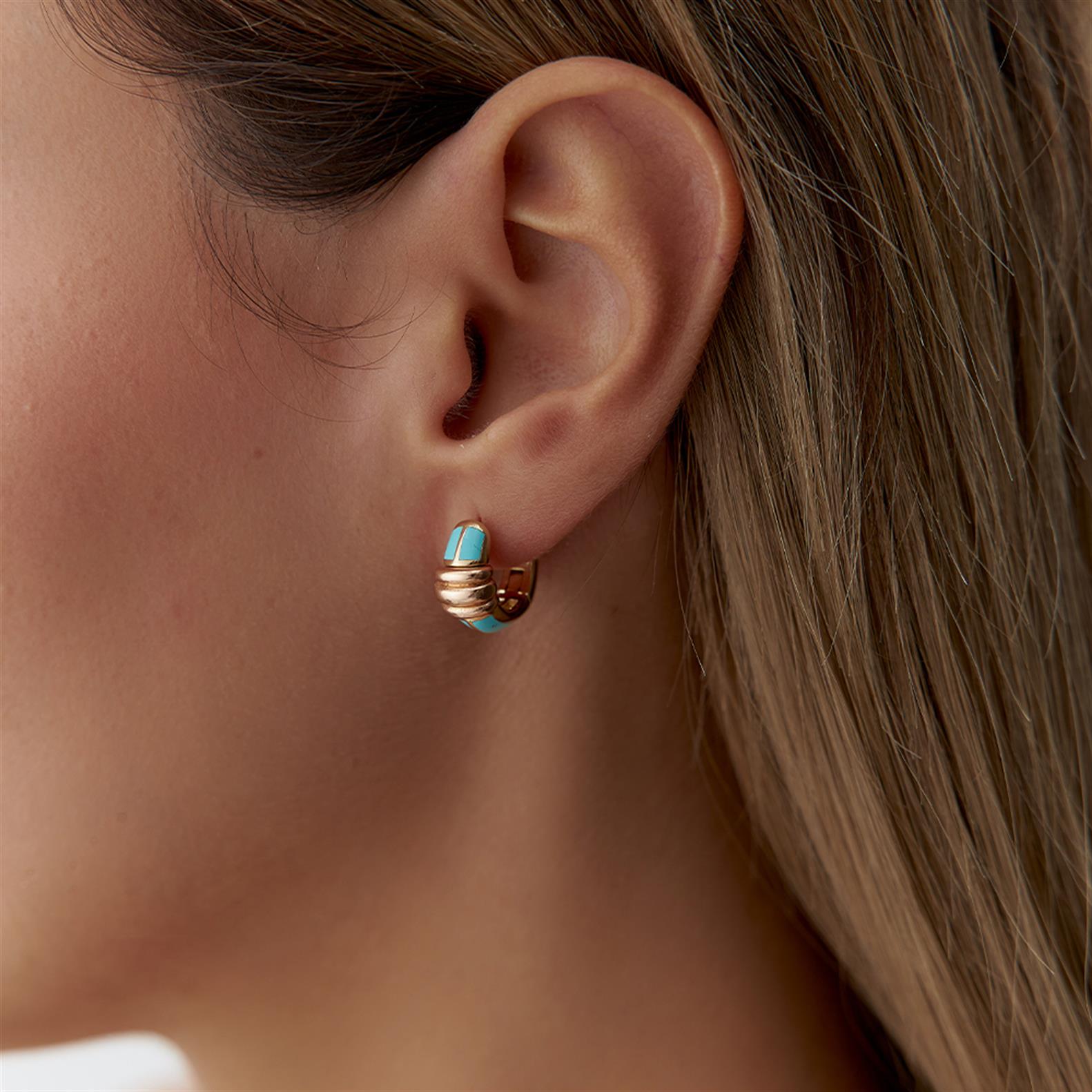 Cetaş Eterna Mavi Mineli Küpe - Image 1