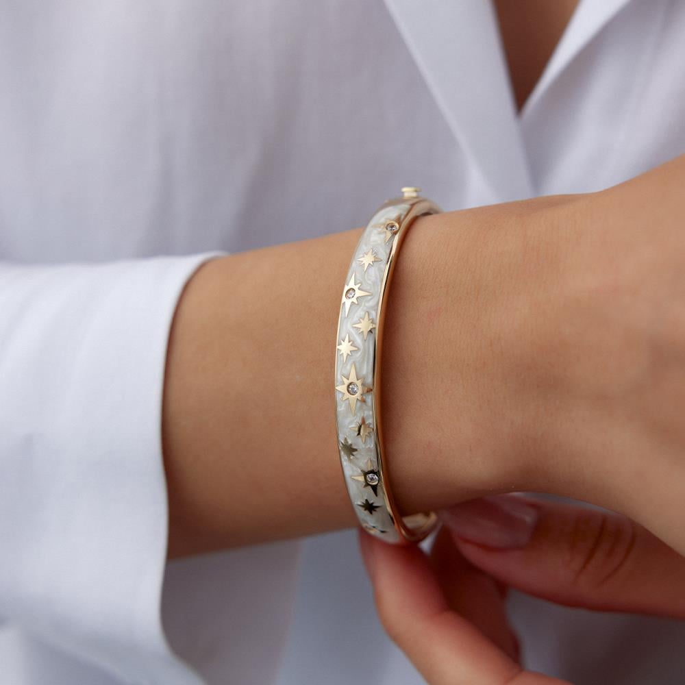 Cetaş Eterna Sedef Mineli Kutup Yıldızı Altın Kelepçe - Image 3