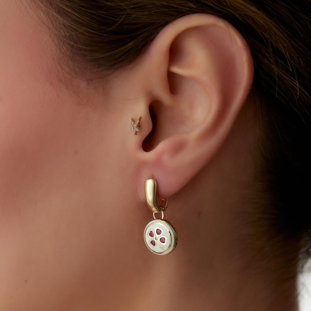 Cetaş Eterna Yonca Figür Altın Küpe - Image 1