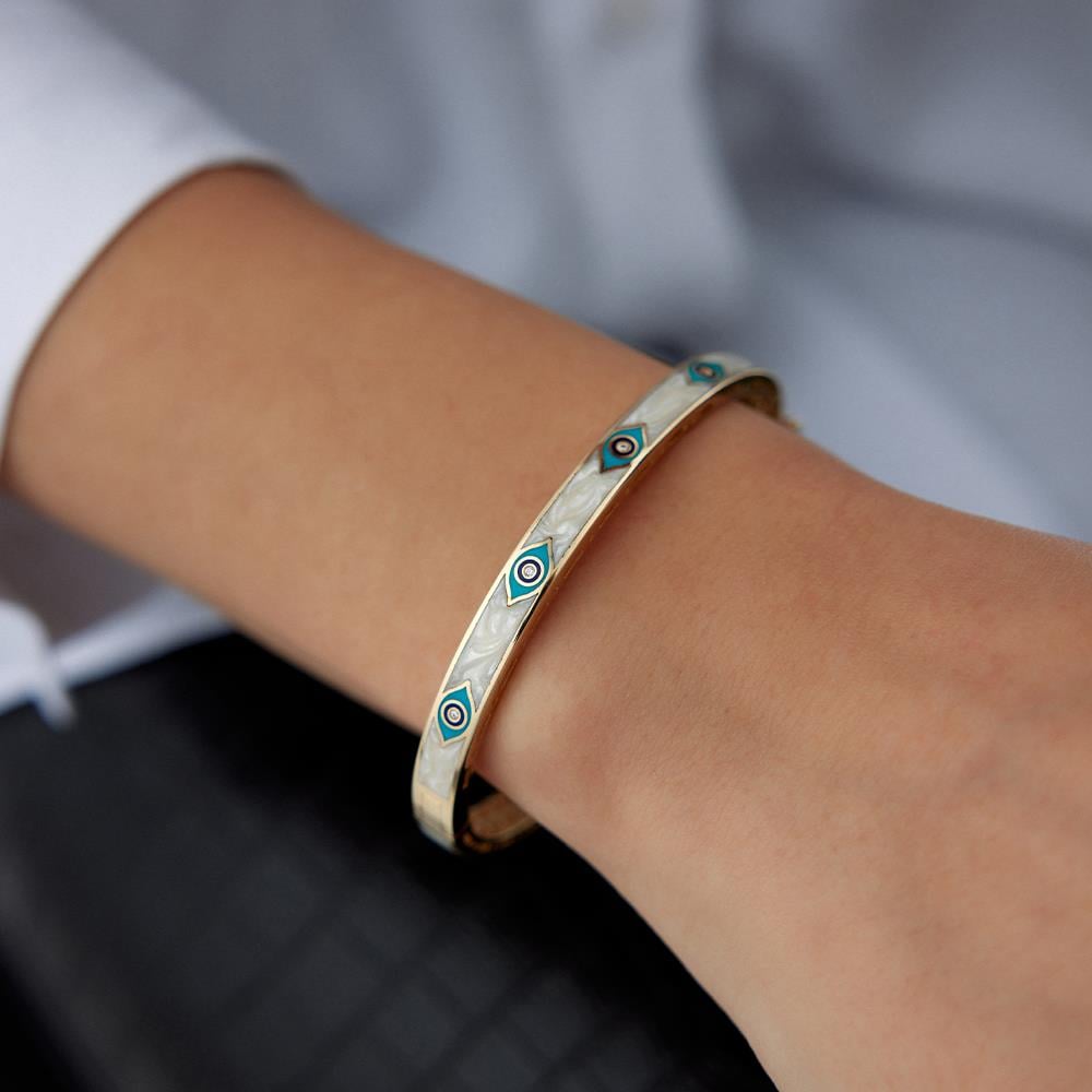 Cetaş Fortuna Nazar Altın Kelepçe Bileklik - Image 2