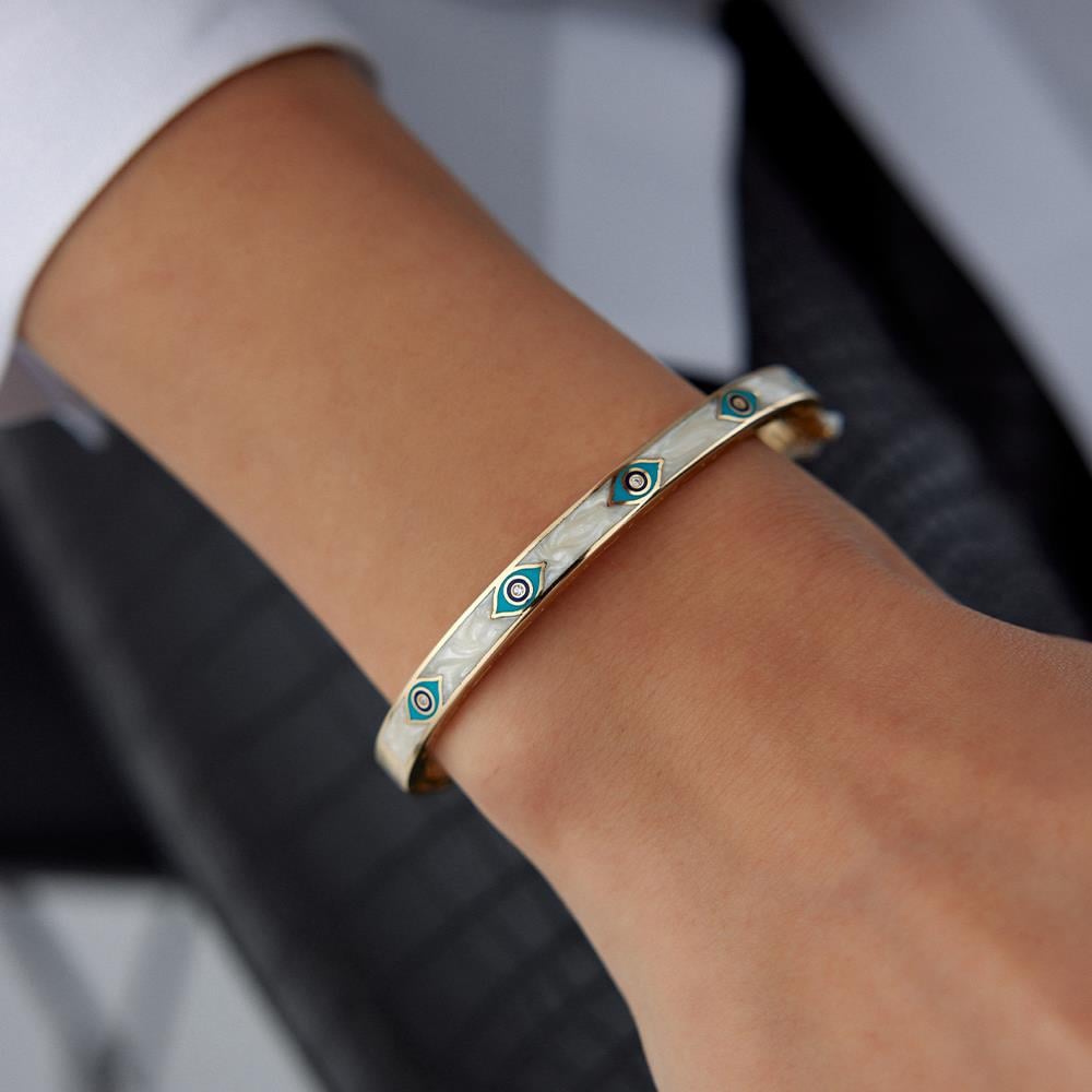 Cetaş Fortuna Nazar Altın Kelepçe Bileklik - Image 2