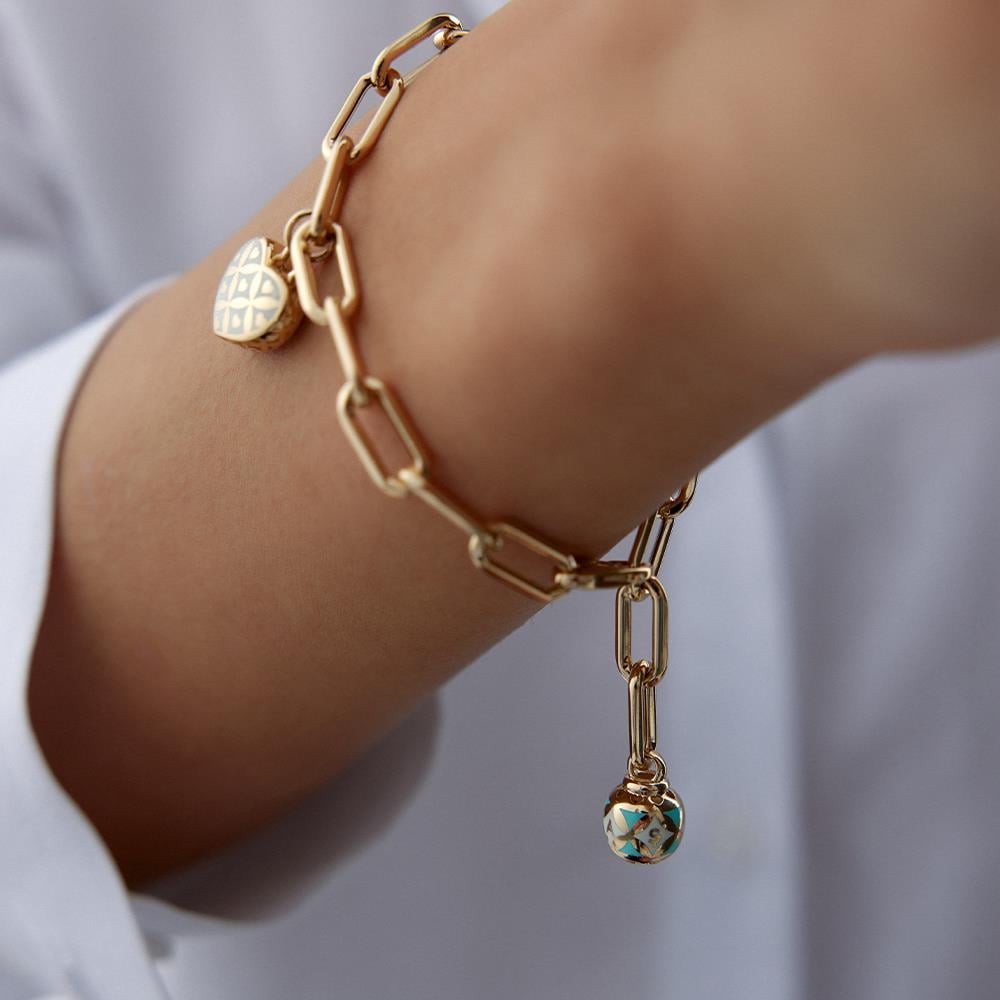 Cetaş Kalp Charm Altın Bileklik - Image 3