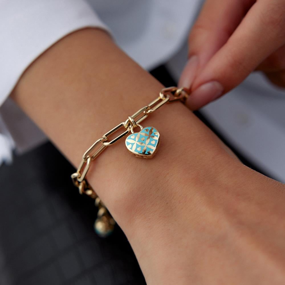 Cetaş Kalp Charm Altın Bileklik - Image 3
