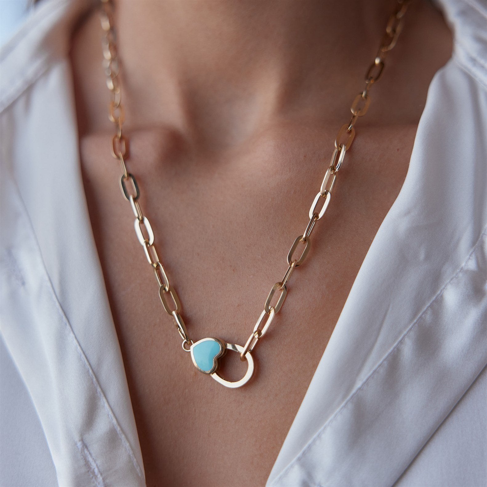 Cetaş Kilit Kalpli Ataç Kolye - Image 2