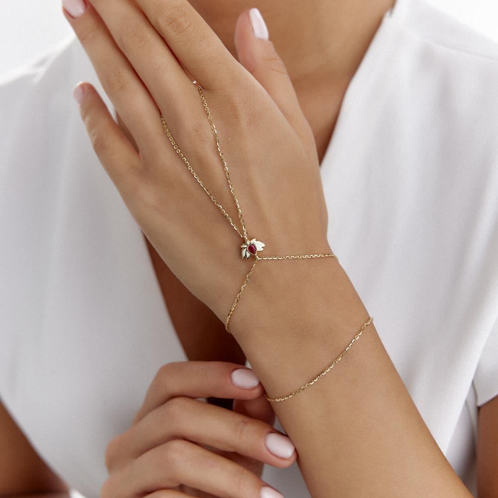 Cetaş Lotus Figür Altın Şahmeran Bileklik - Image 2